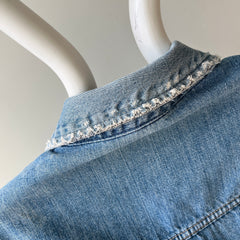 1970s Selvedge Paint Stained Type Two Style Denim Jean Jacket - WOAH