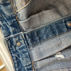 1970s Selvedge Paint Stained Type Two Style Denim Jean Jacket - WOAH