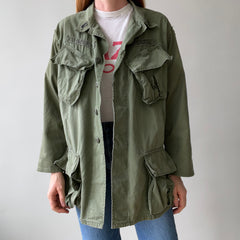 1970s Vietnam Jungle Jacket with Slanted Pockets and Redone Sleeves (Originals are still there)