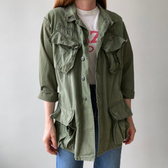 1970s Vietnam Jungle Jacket with Slanted Pockets and Redone Sleeves (Originals are still there)