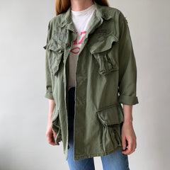 1970s Vietnam Jungle Jacket with Slanted Pockets and Redone Sleeves (Originals are still there)