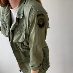 1970s Vietnam Jungle Jacket with Slanted Pockets and Redone Sleeves (Originals are still there)