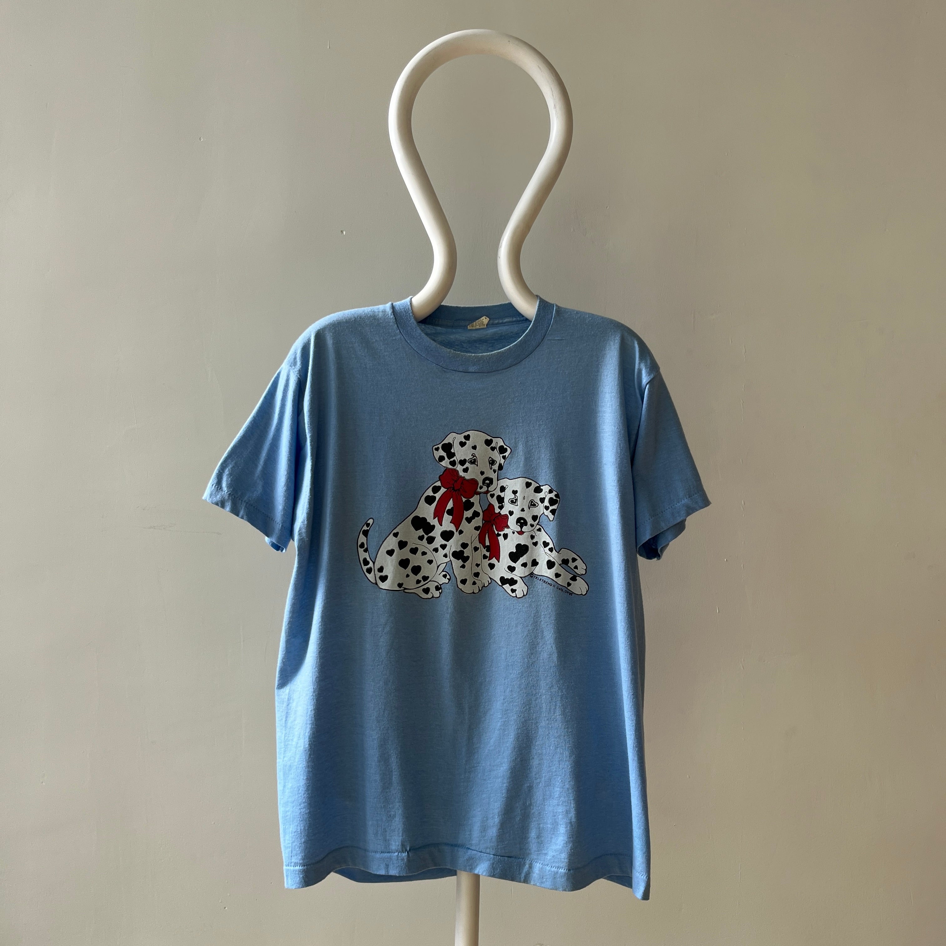 1985 Dalmatian Puppy Hearts T Shirt