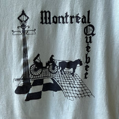 1970s Baby Blue Montreal Quebec Ringer T Shirt