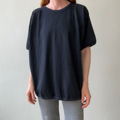 1980s Blank Black Ringer T-Shirt