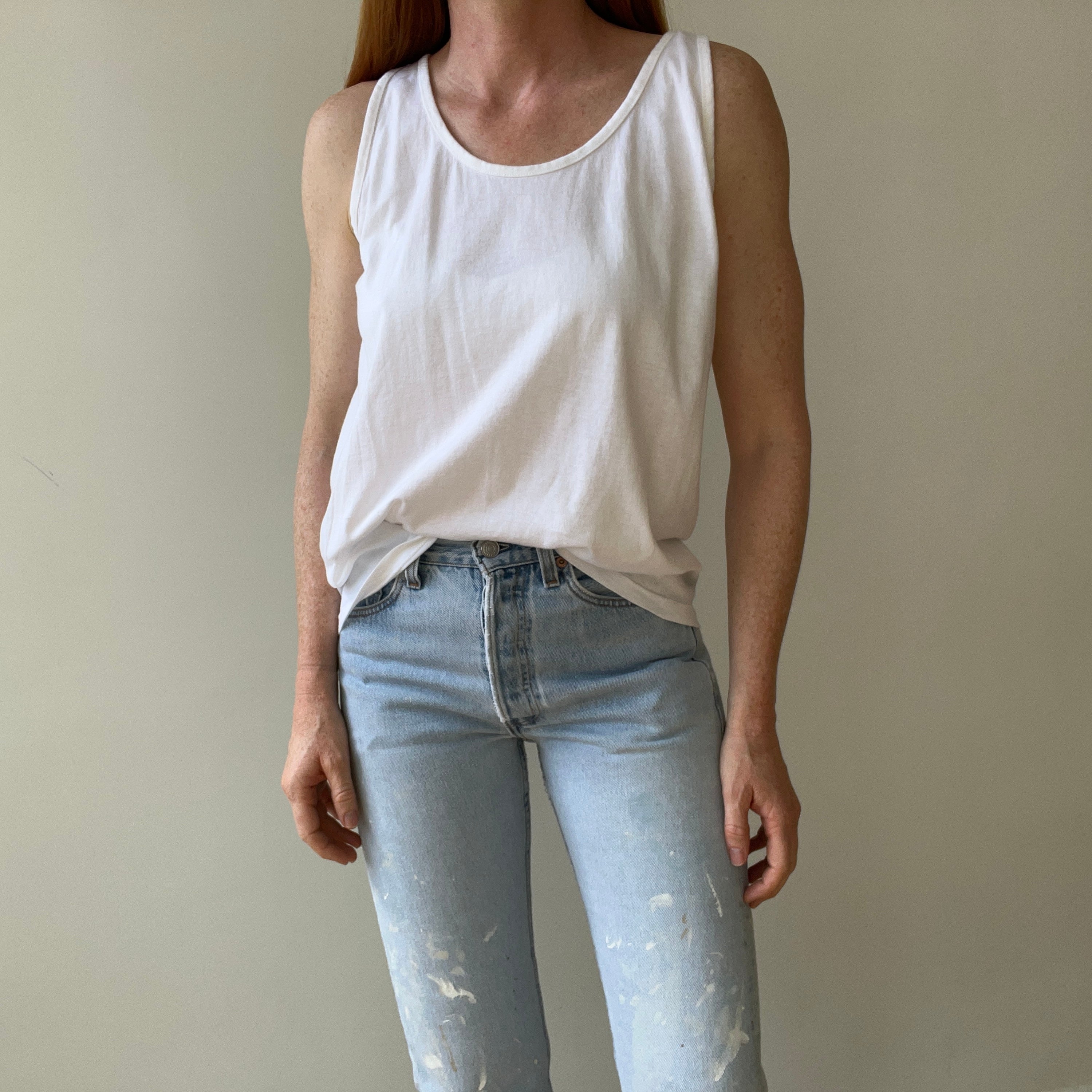 1980s/90s Blank White Tank Top - THIS. IS. GOOD.