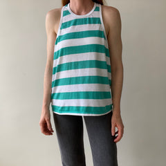 1970s Striped Racer Back Tank Top