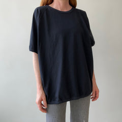 1980s Blank Black Ringer T-Shirt