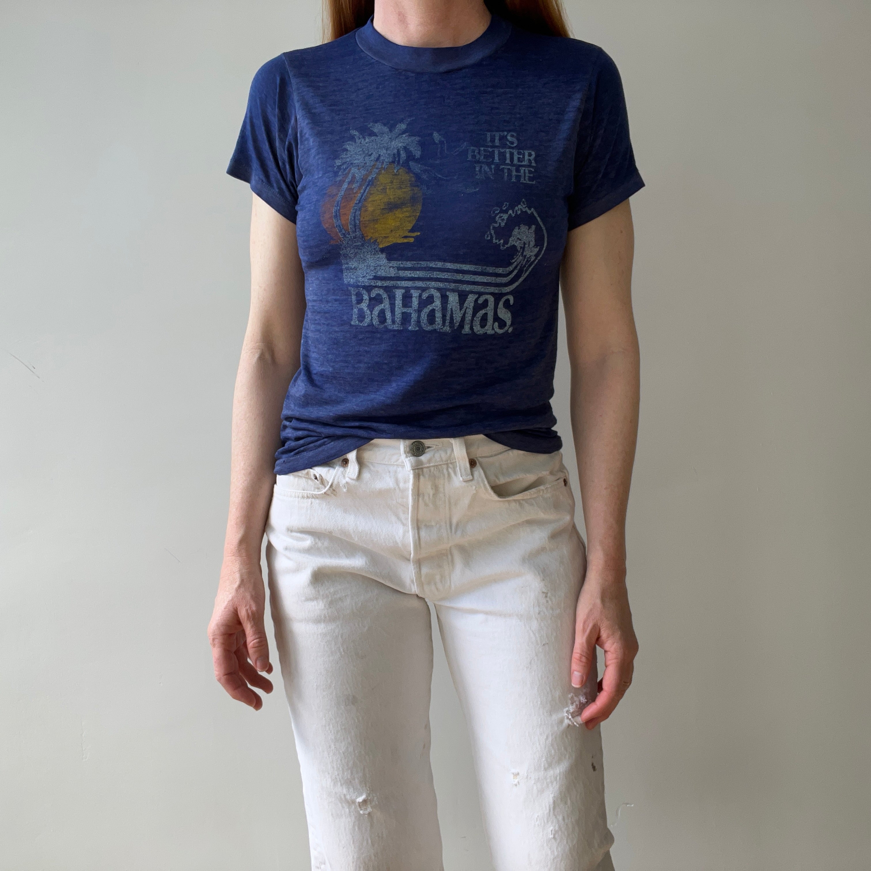 1980s Paper Thin Its Better In The Bahamas T-Shirt