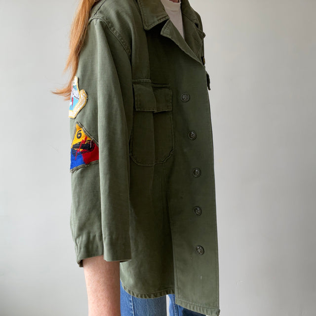 1960/70s 3/4 Sleeve (Cut) OG-107 Sateen Cotton US Army Shirt (Personal Favorite)