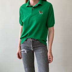 1980s Beagle Embroidered Polo Style Shirt