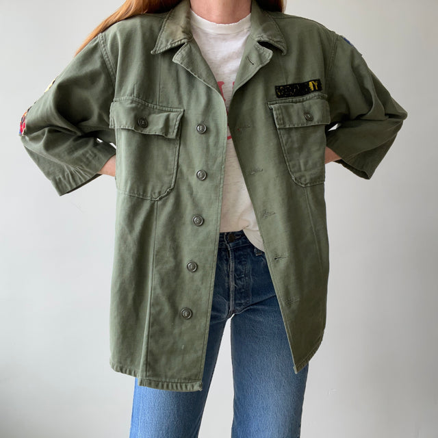 1960/70s 3/4 Sleeve (Cut) OG-107 Sateen Cotton US Army Shirt (Personal Favorite)
