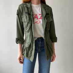1960s OG-107 Cotton Military Coat with Tapering Buttons on the Backside - Smaller
