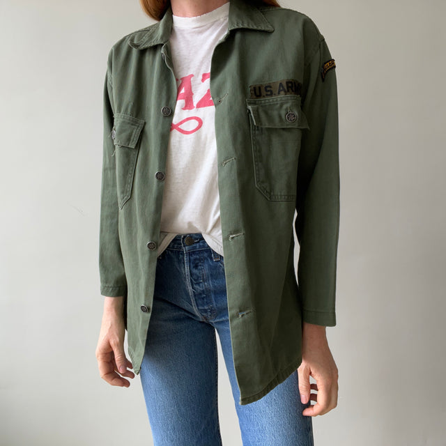 1960s OG-107 Tattered and Worn "Regular Army" Shirt - 13 Star Buttons - Collectible