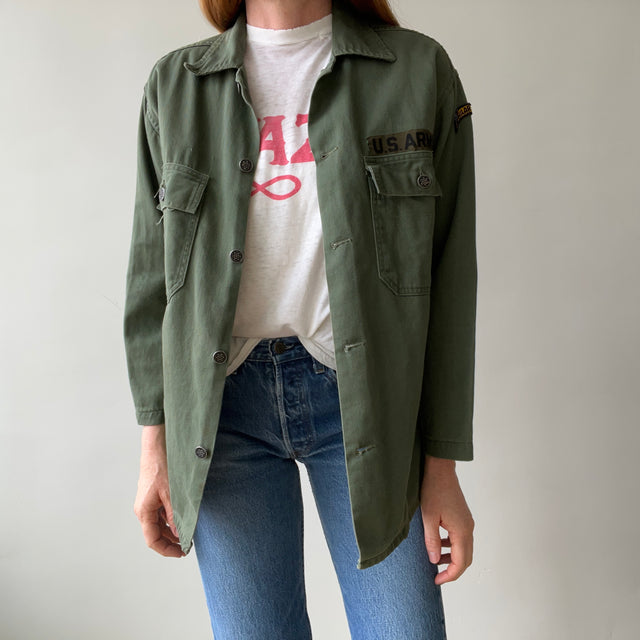 1960s OG-107 Tattered and Worn "Regular Army" Shirt - 13 Star Buttons - Collectible