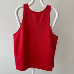 1980s/90s Red Adidas Sweatshirt Tank Top