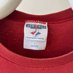 1990s Deep Red Muscle T-Shirt by Jerzees
