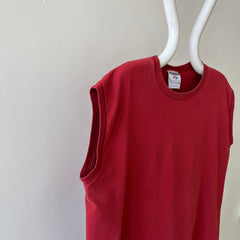 1990s Deep Red Muscle T-Shirt by Jerzees