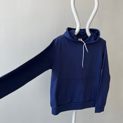 1970s/80s Navy Blue Hoodie - Lighter Weight but Structured