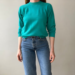 1980s Blank Teal Sweatshirt