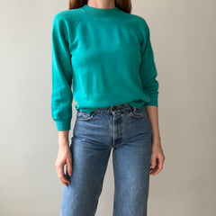 1980s Blank Teal Sweatshirt