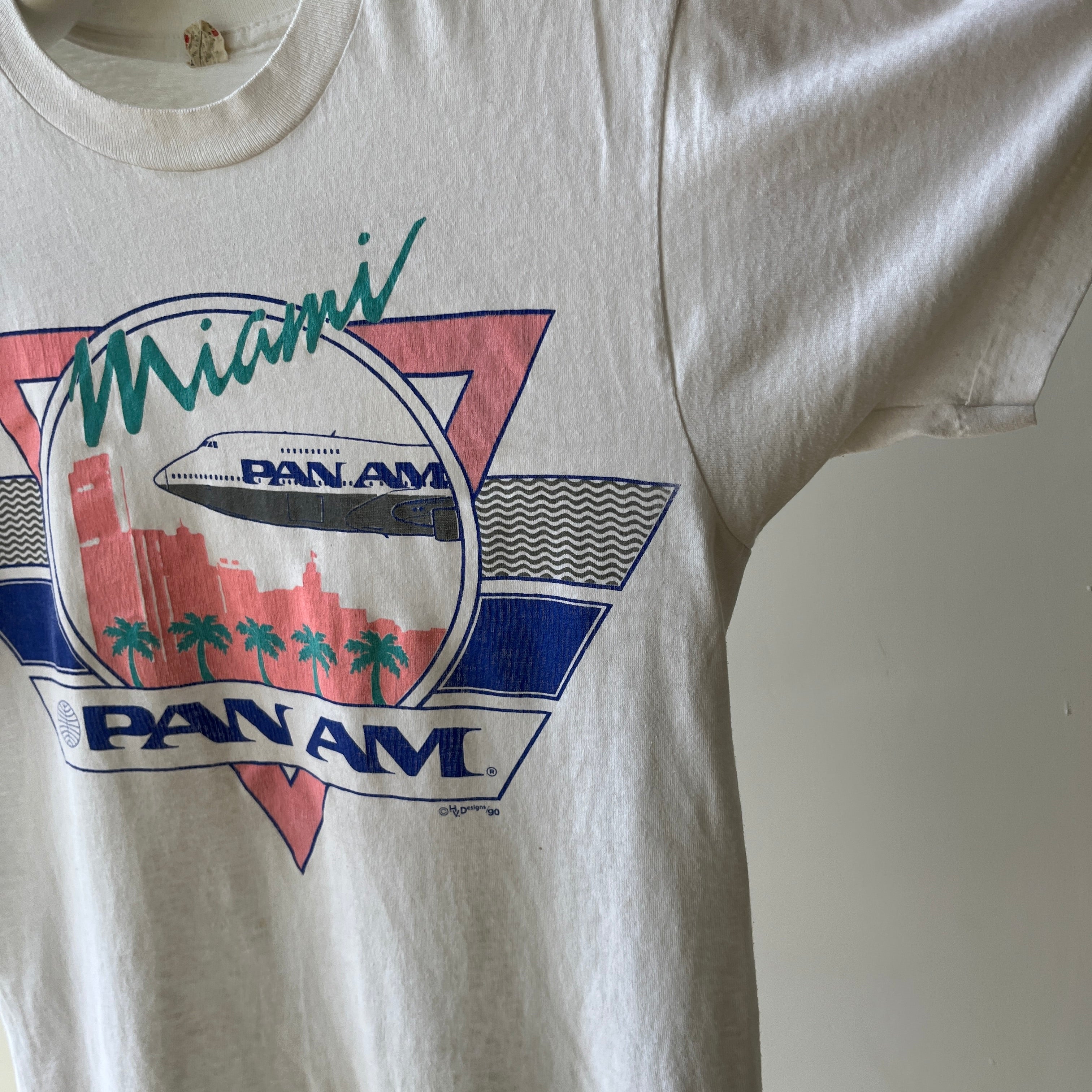 1980s Miami Pan Am T-Shirt - Collectible Front and Back
