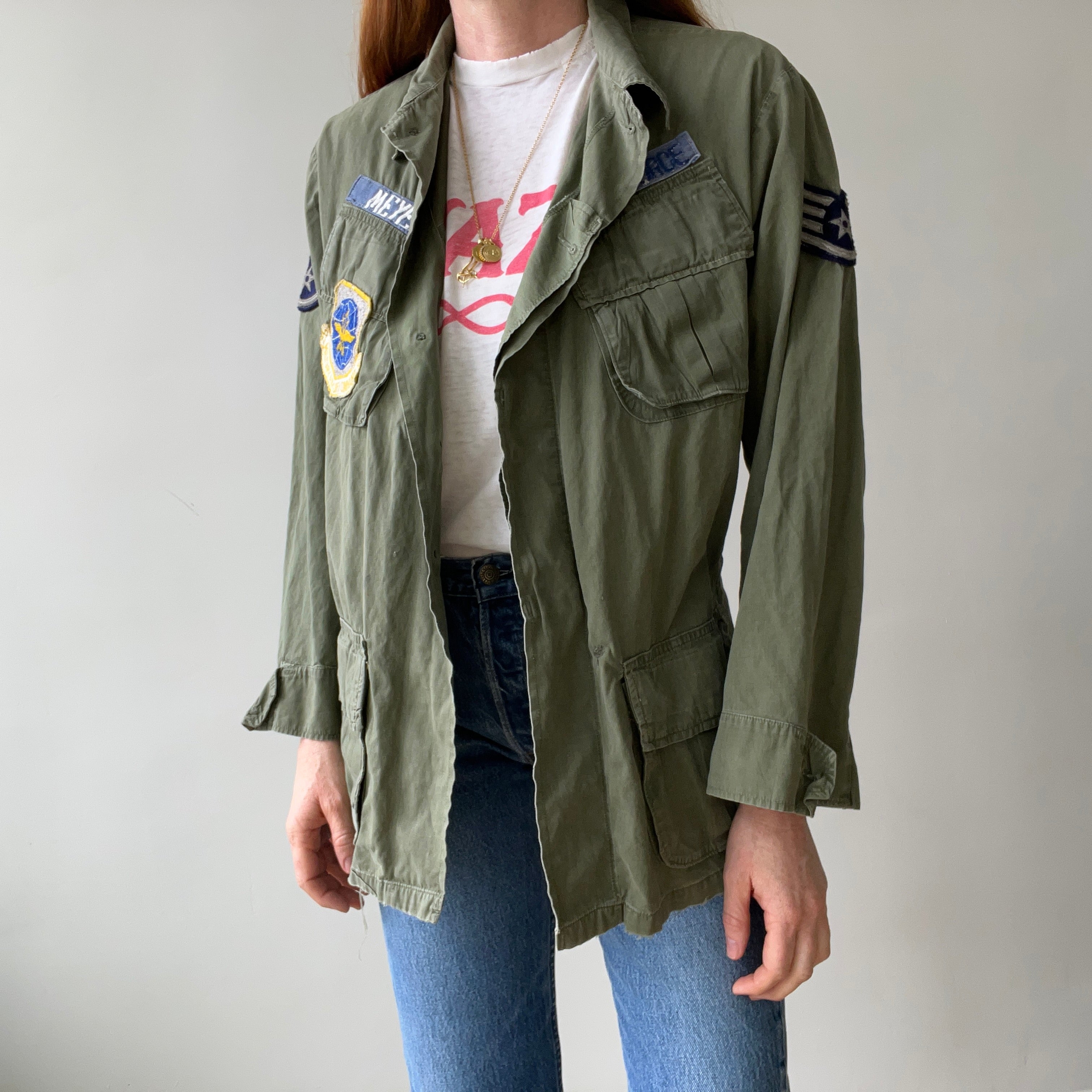 1969 US AIr Force Beat Up Vietnam Cotton Lightweight Jacket