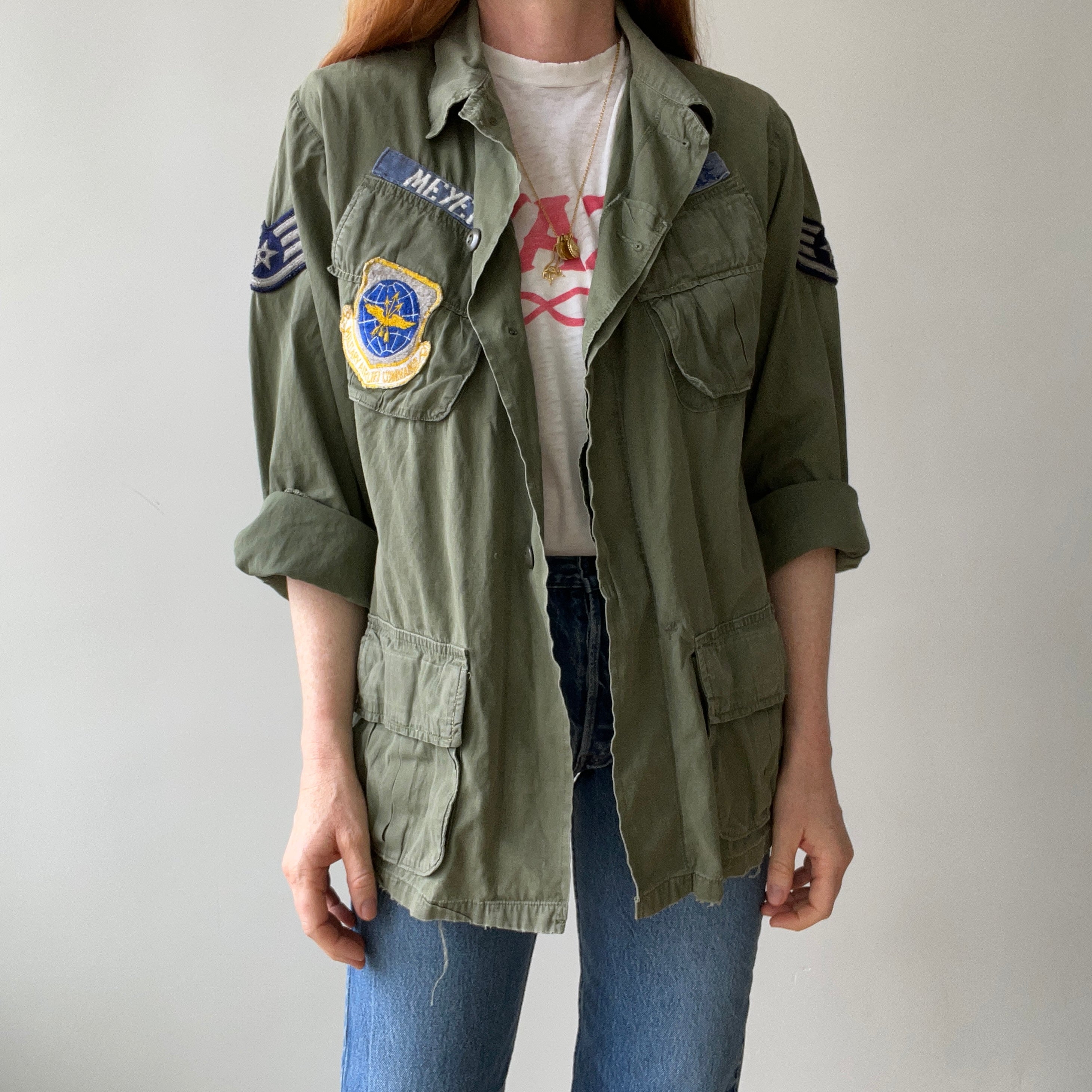 1969 US AIr Force Beat Up Vietnam Cotton Lightweight Jacket