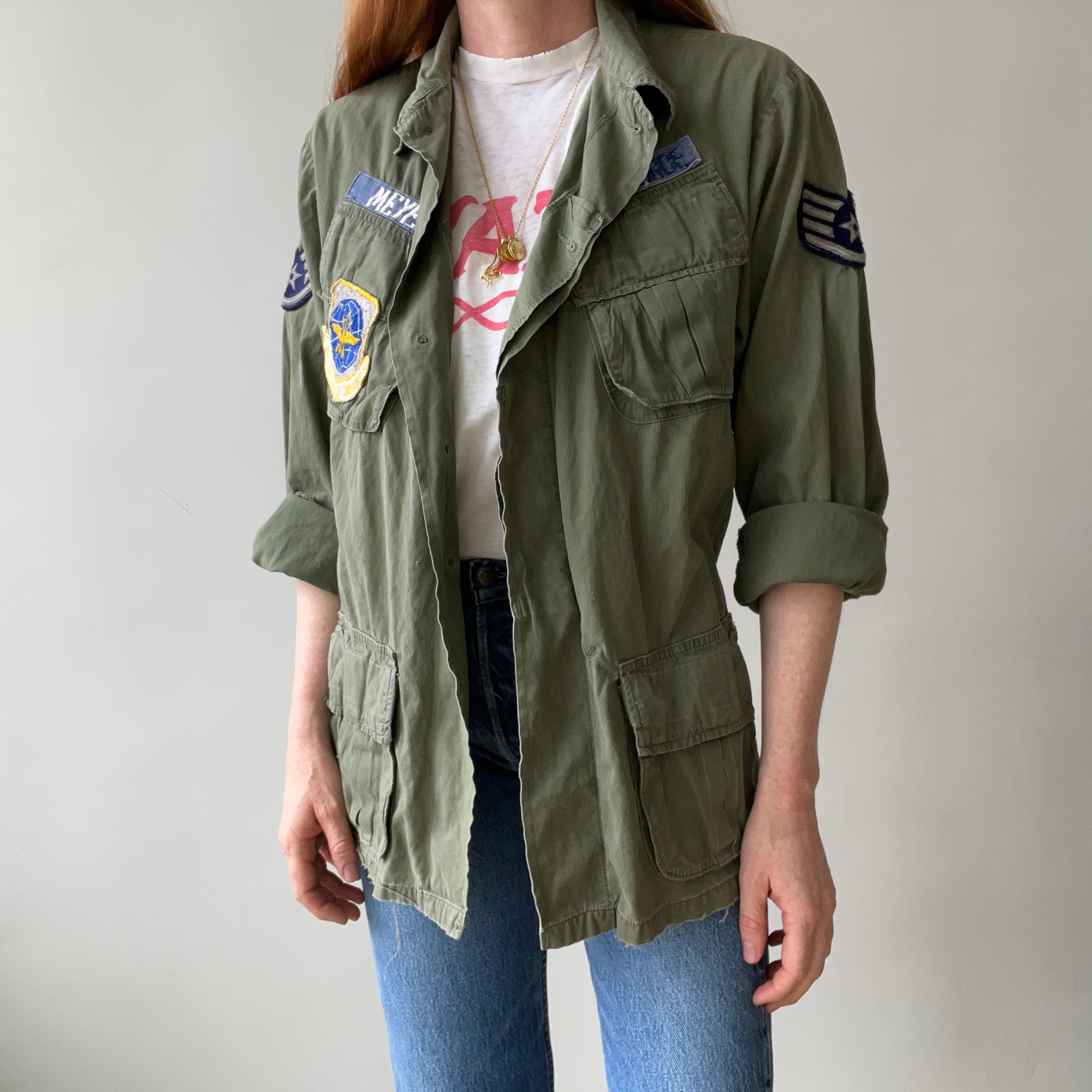 1969 US AIr Force Beat Up Vietnam Cotton Lightweight Jacket