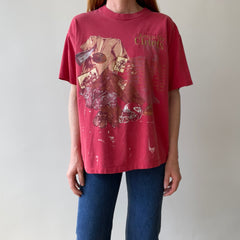 1993 Kansas City Chiefs Football T-Shirt - Paint Stained and Beat Up