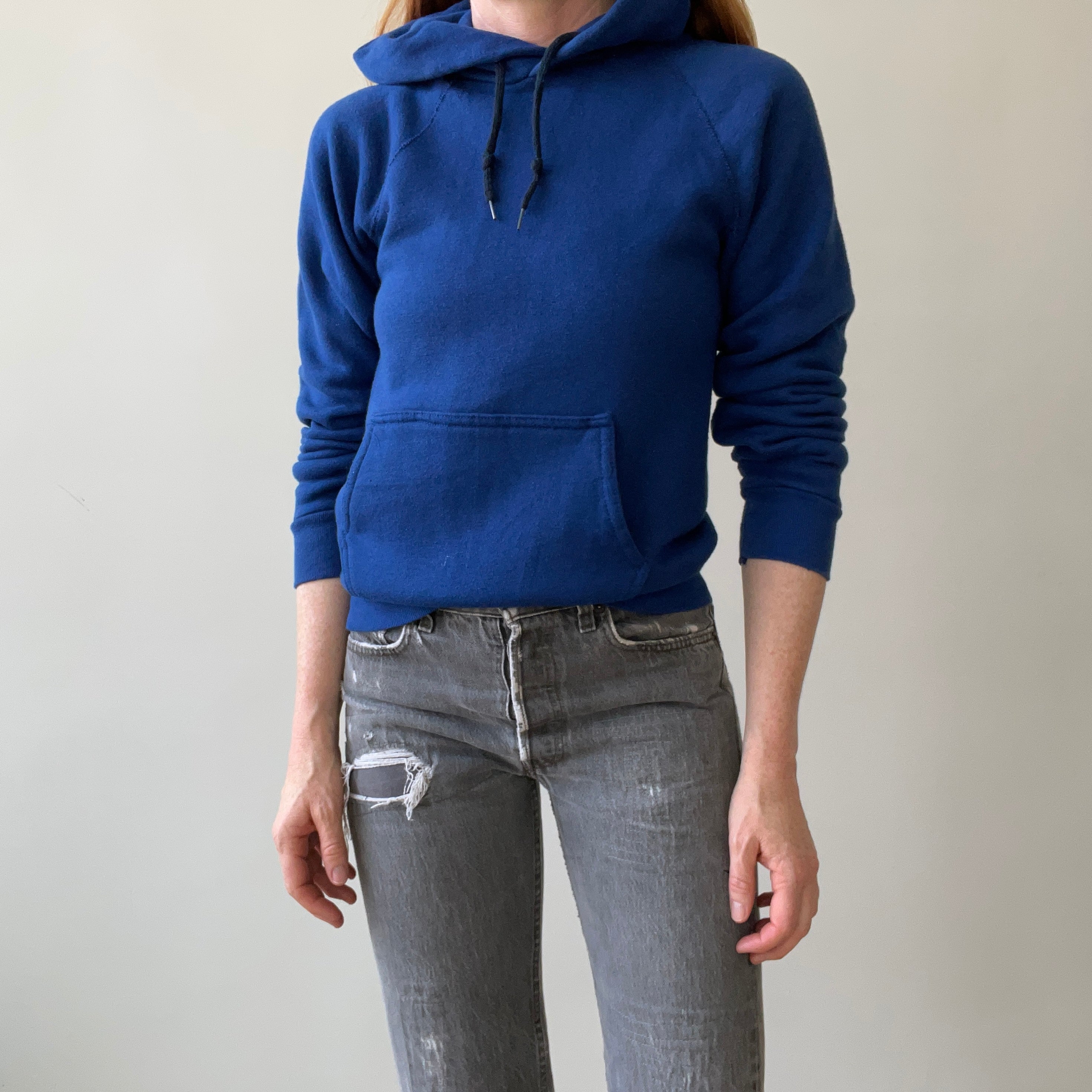 1970s/80s Navy Blue Hoodie by Discus
