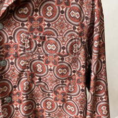 1960s Beautiful Double Pocketed Pleated Backside Long Sleeve Blouse - Oh My