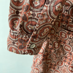 1960s Beautiful Double Pocketed Pleated Backside Long Sleeve Blouse - Oh My