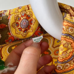 1970s Made in California Beautiful Silk Women's Paisley Blouse - THE CUFFS and COLLAR