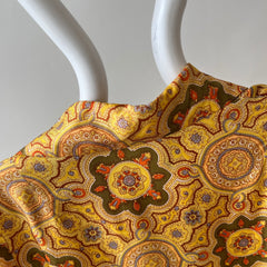 1970s Made in California Beautiful Silk Women's Paisley Blouse - THE CUFFS and COLLAR