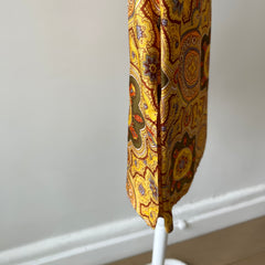 1970s Made in California Beautiful Silk Women's Paisley Blouse - THE CUFFS and COLLAR