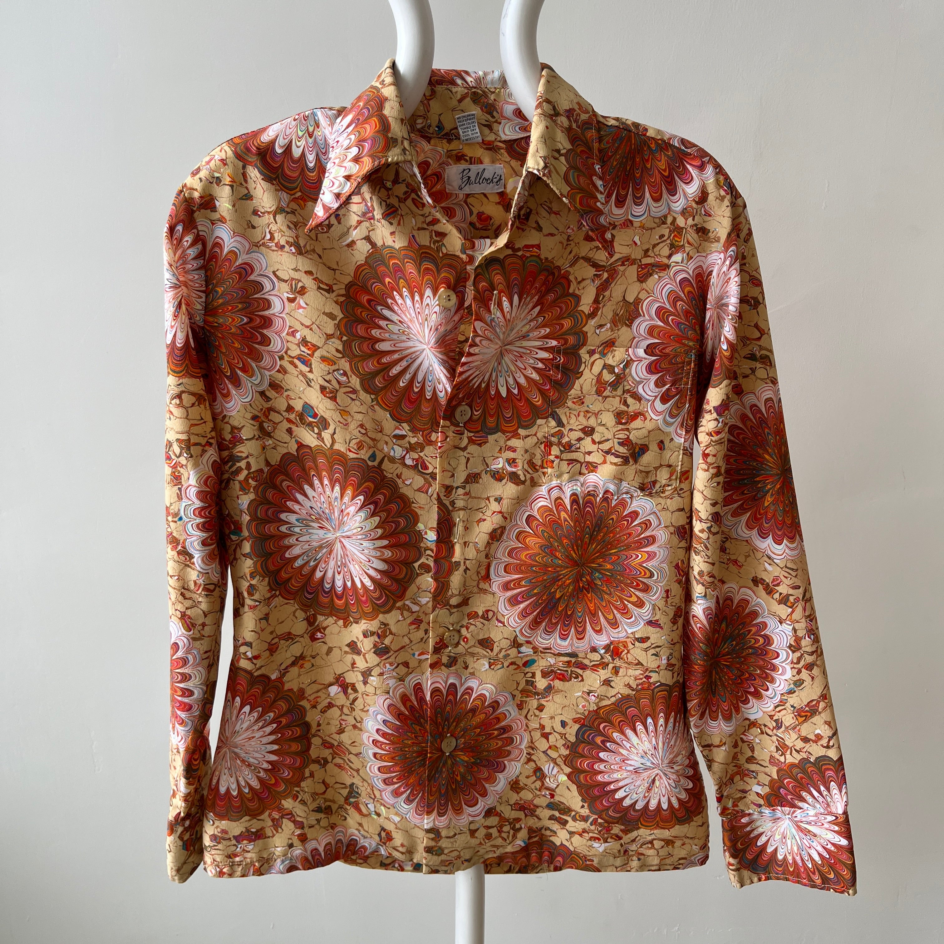 1970s Psychedelic Single Pocket Groovy Shirt by Bullocks