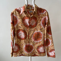 1970s Psychedelic Single Pocket Groovy Shirt by Bullocks