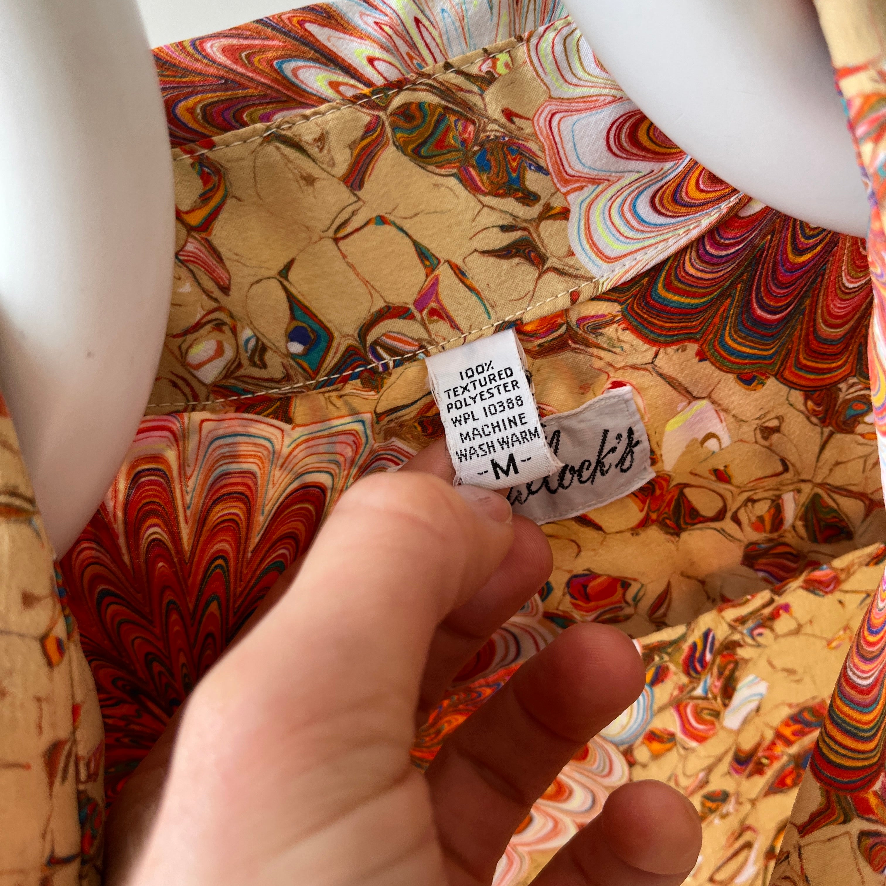 1970s Psychedelic Single Pocket Groovy Shirt by Bullocks