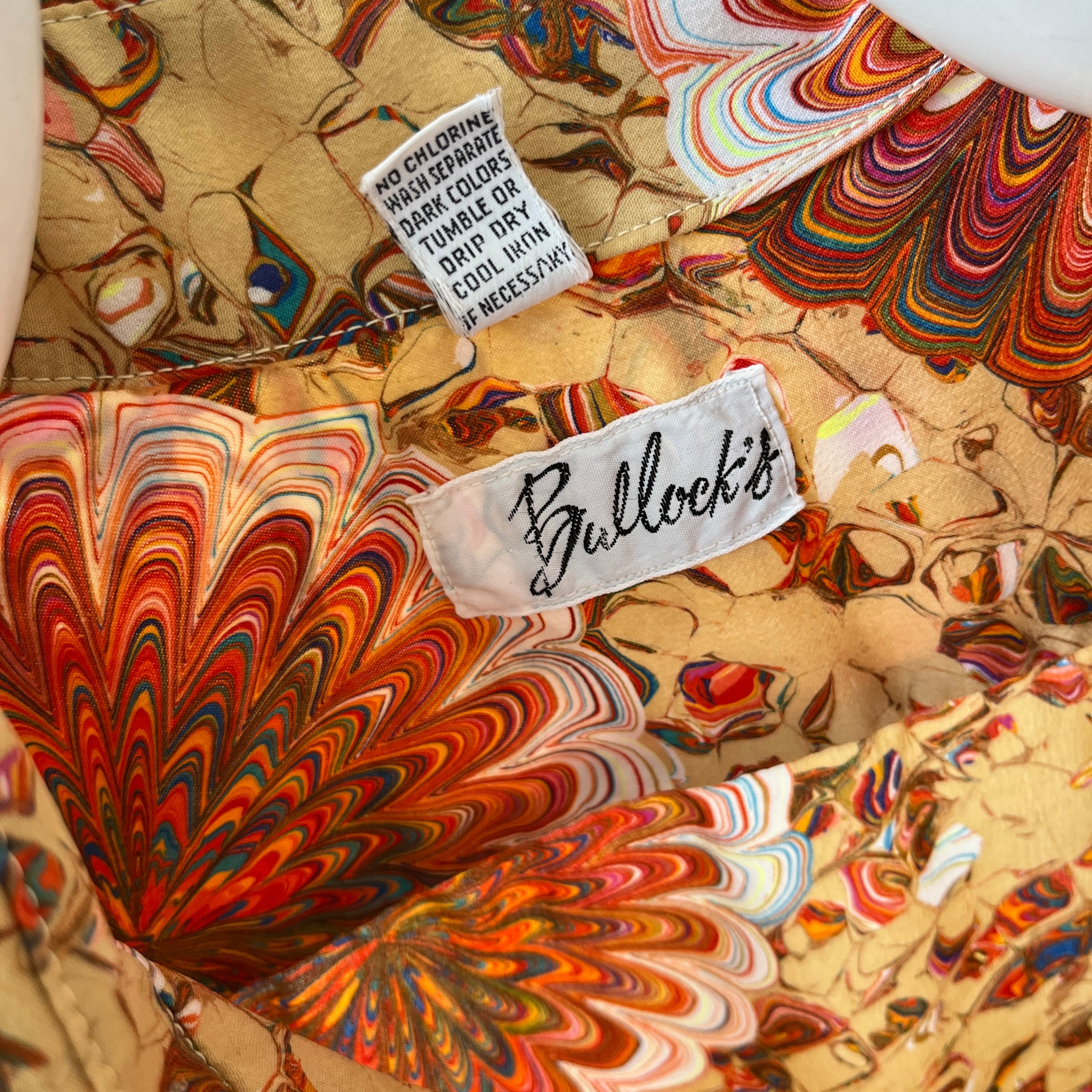 1970s Psychedelic Single Pocket Groovy Shirt by Bullocks