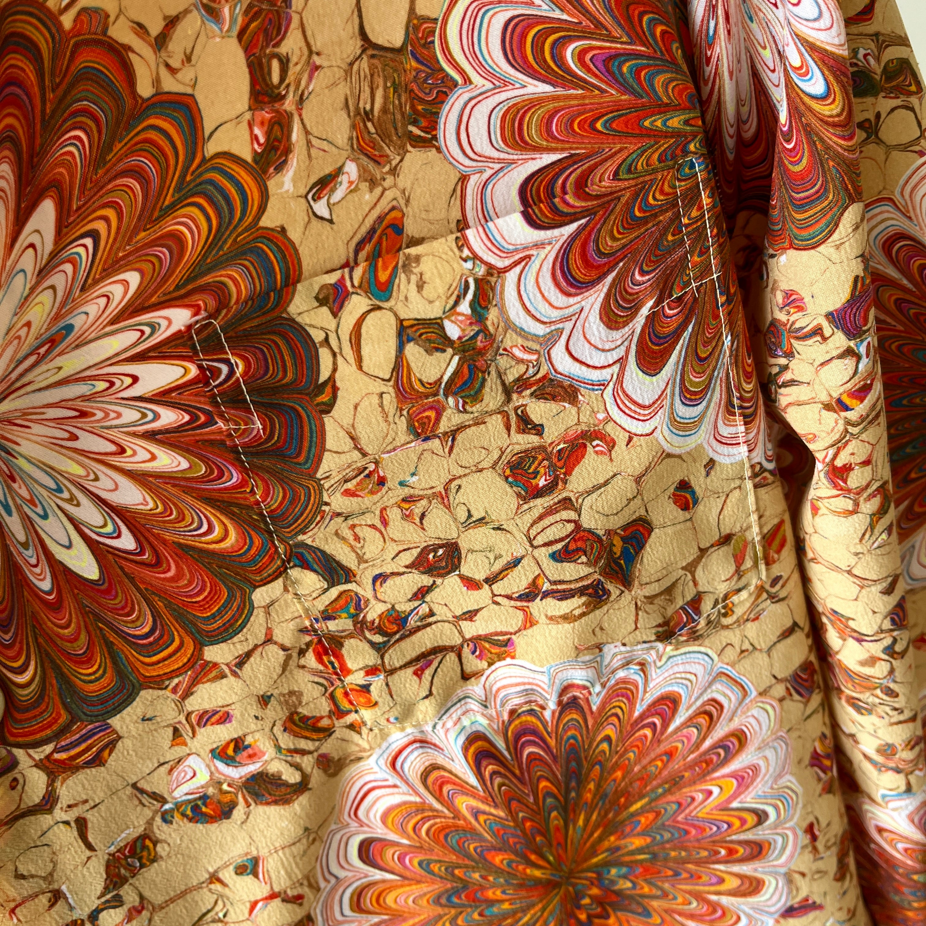 1970s Psychedelic Single Pocket Groovy Shirt by Bullocks