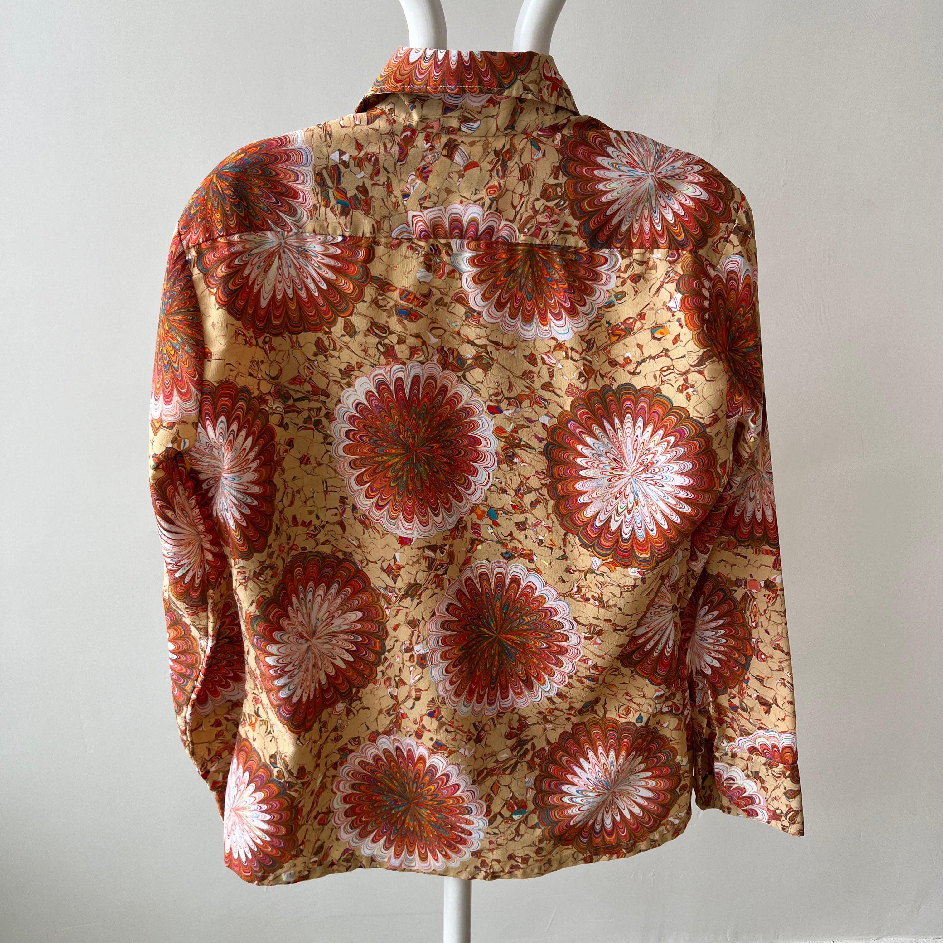 1970s Psychedelic Single Pocket Groovy Shirt by Bullocks