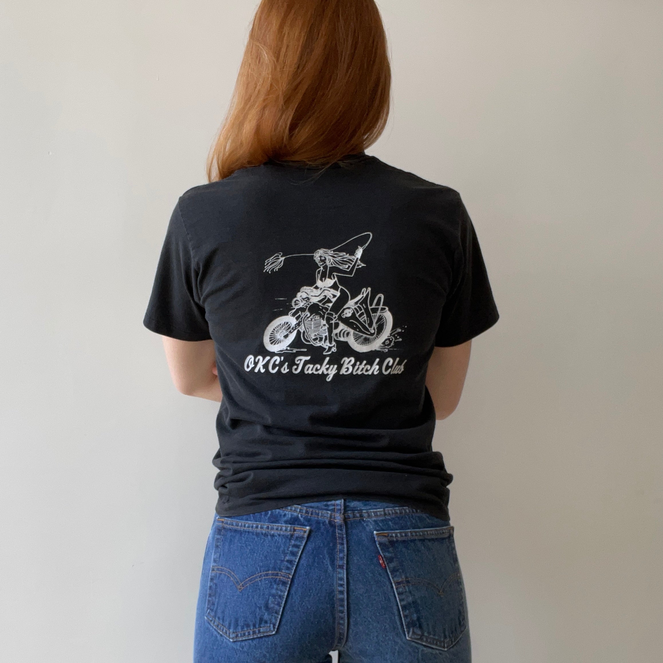 1992 Whole Hawg Daze Motorcycle T-Shirt - WOAH the backside