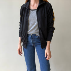 1980s/90s Black and Yellow Striped Track Jacket