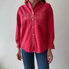 1990s Faded Red Levis Button Up - OMG