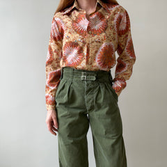 1970s Psychedelic Single Pocket Groovy Shirt by Bullocks