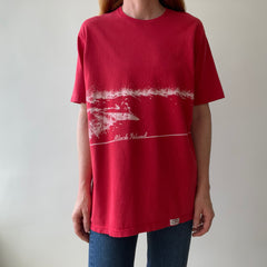 1980s Block Island Wrap Around Perfectly Worn Surf T-Shirt By Crazy Shirt !!!
