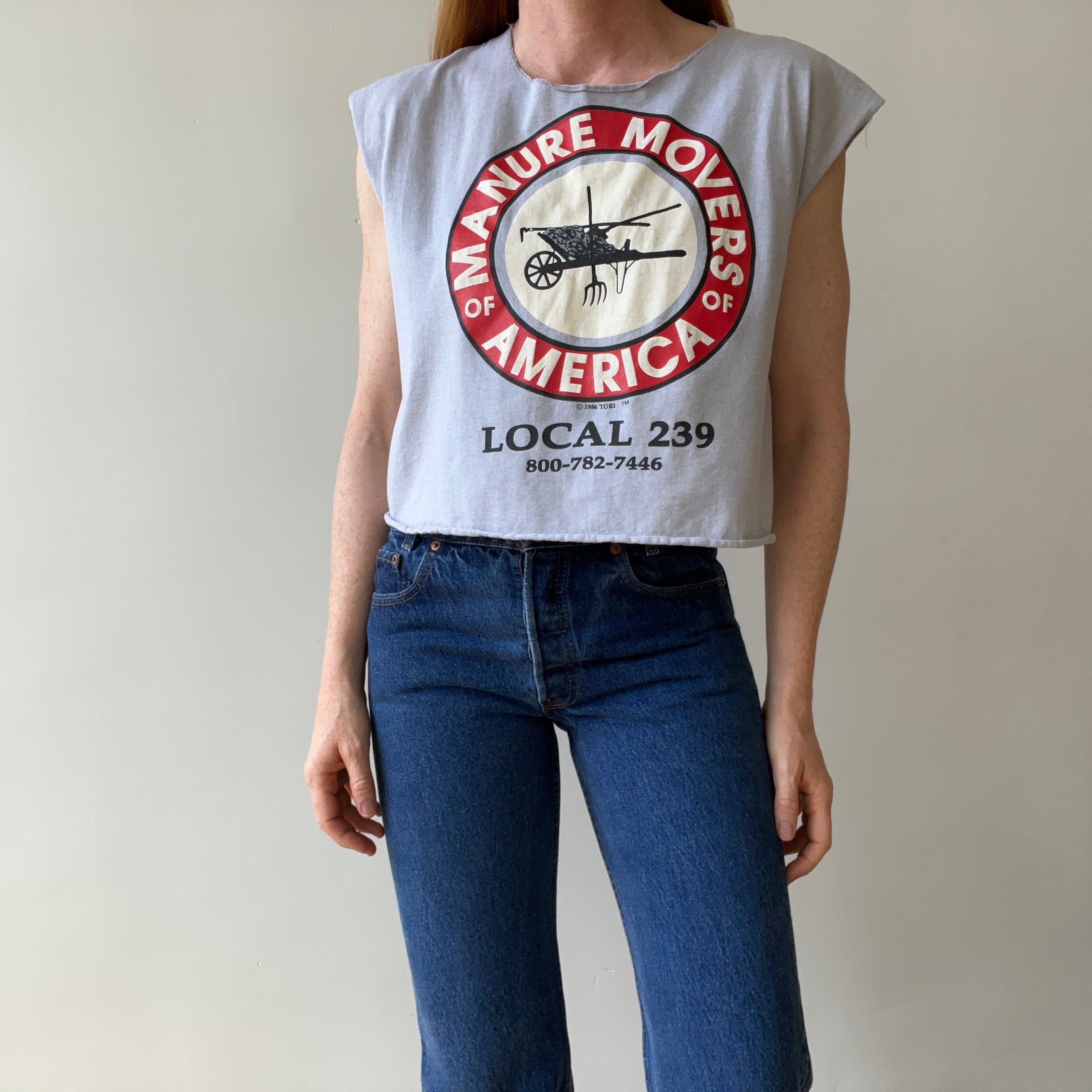 1986 Manure Movers of America T-Shirt - Local 239 Union