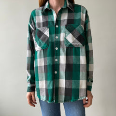 1980's Green Plaid Flannel