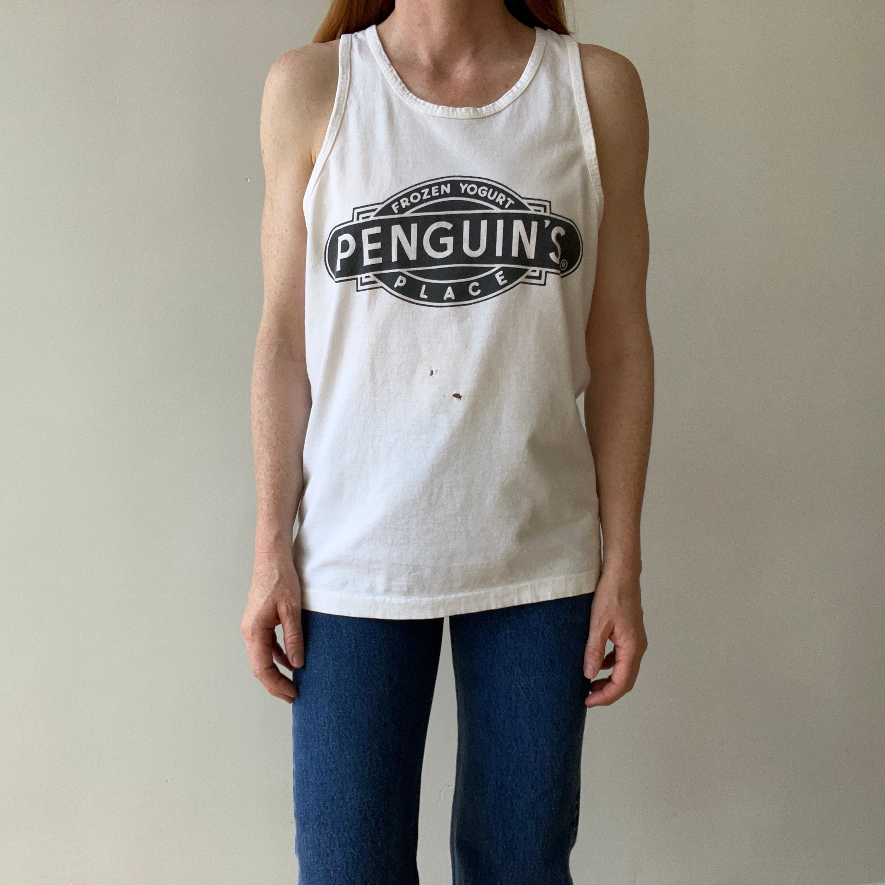 1980s Penguins Palace - Frozen Yogurt Spot - Tank Top